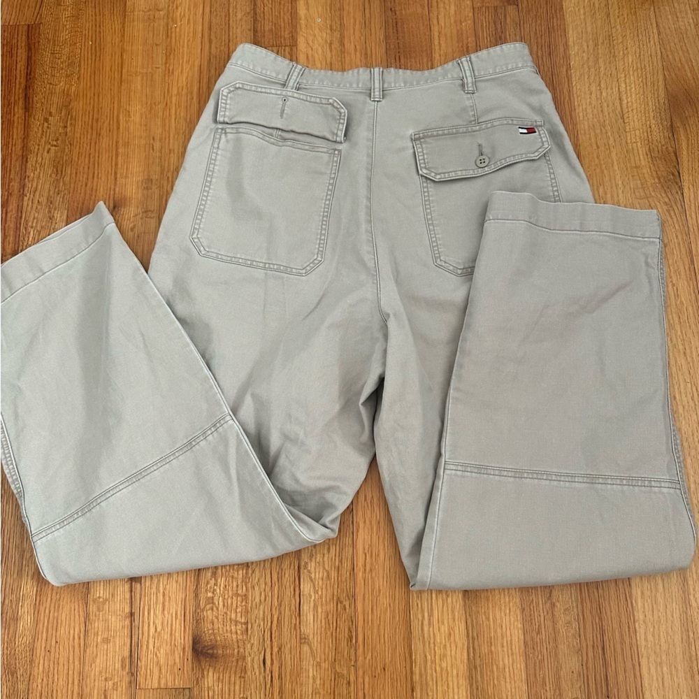 Tommy Hilfiger Pants Men Khaki Chino Tan Straight Pockets Vintage 90s (j5)